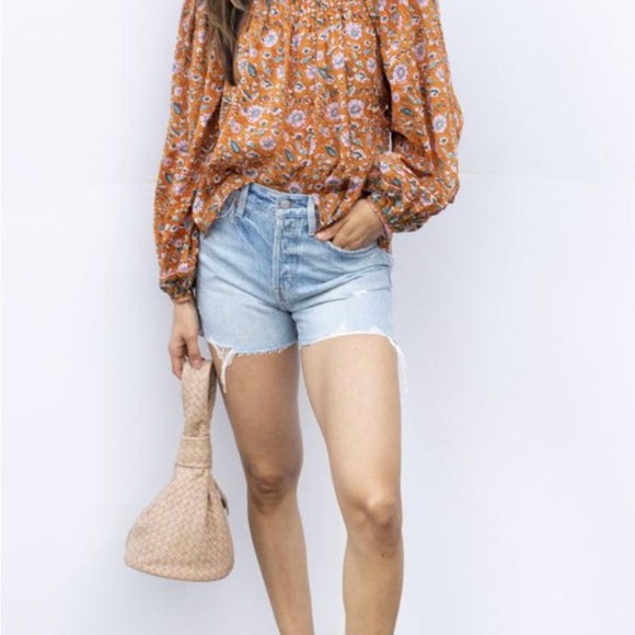 Evereve - Cleobella Shania Off the Shoulder floral print blouse. - Picture 2 of 11